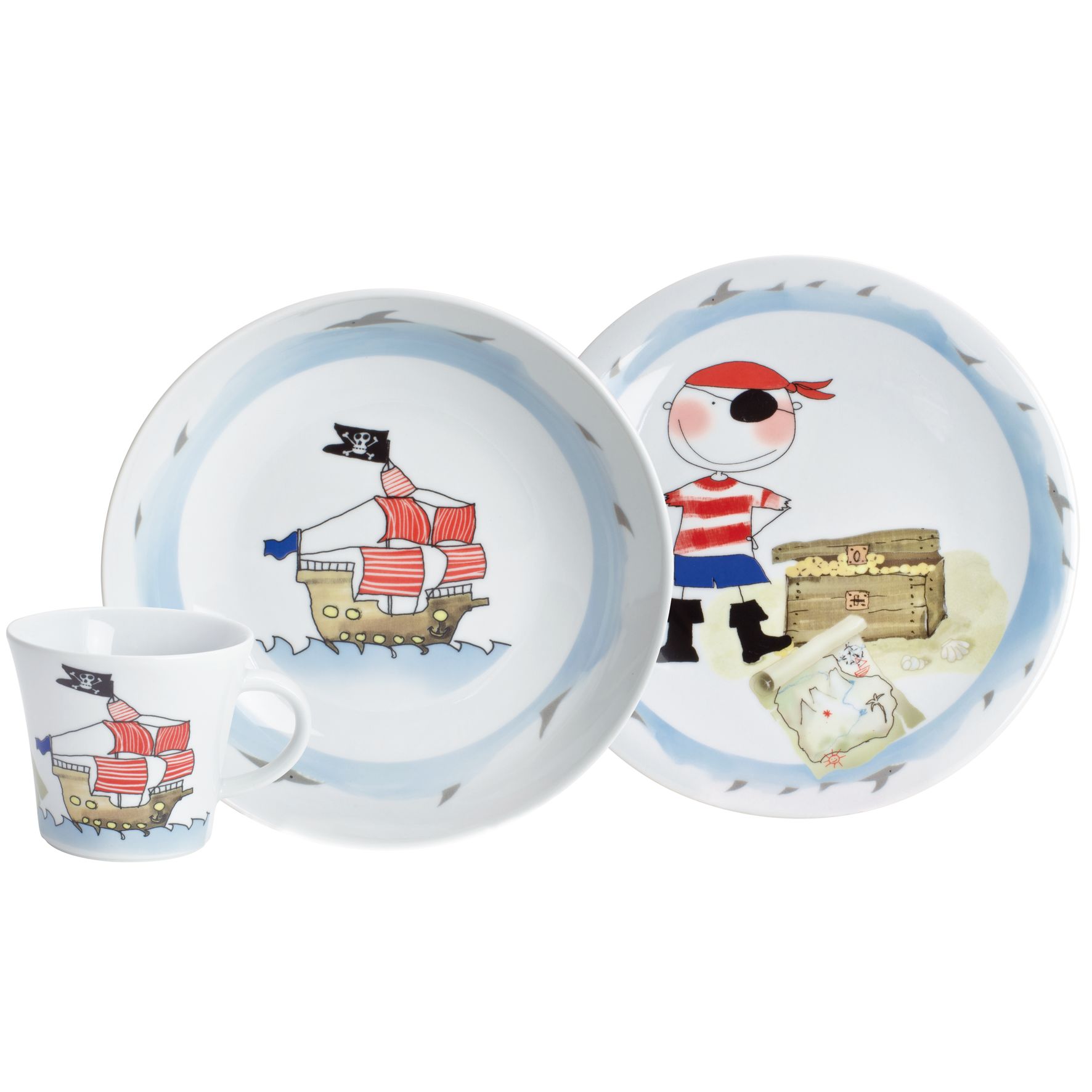 Kids Mg Zestaw Porcelany Dla Dzieci Piraci 3 El Freeform